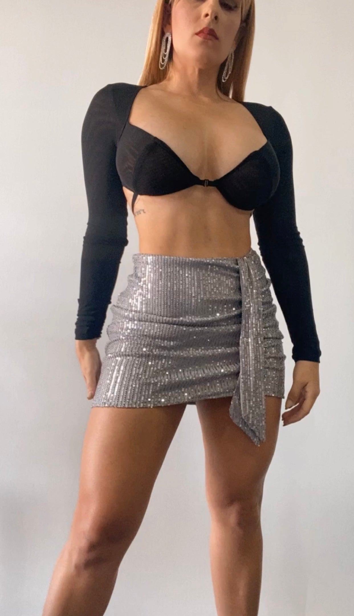 Sienna silver skirt