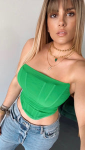 Kelly green corset